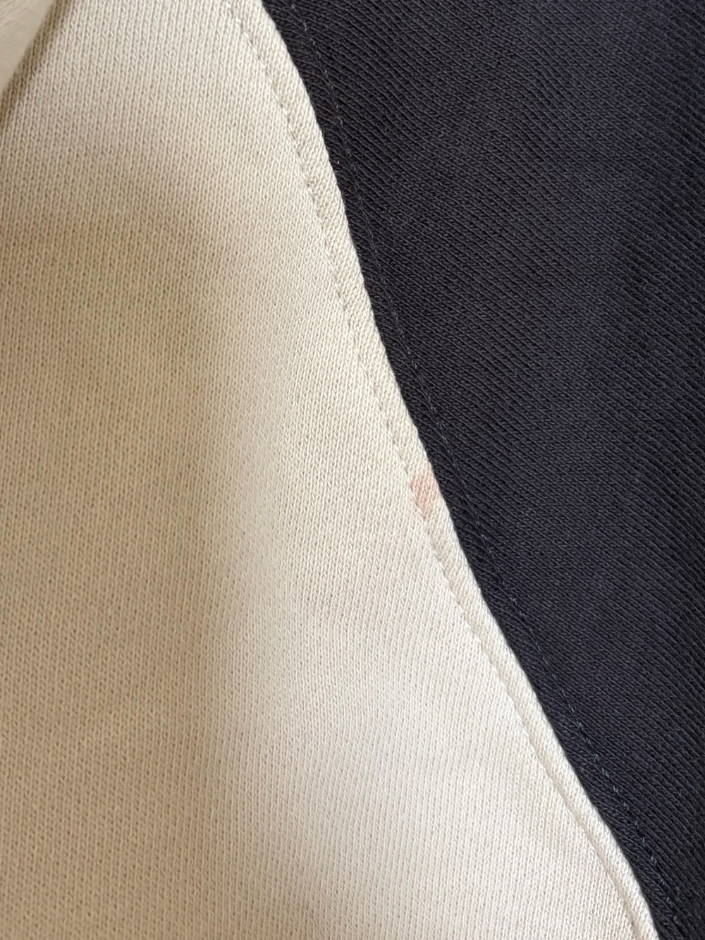 Fear of God Essentials Two-Tone Hoodie in Beige and Black - Picture 7 of 7